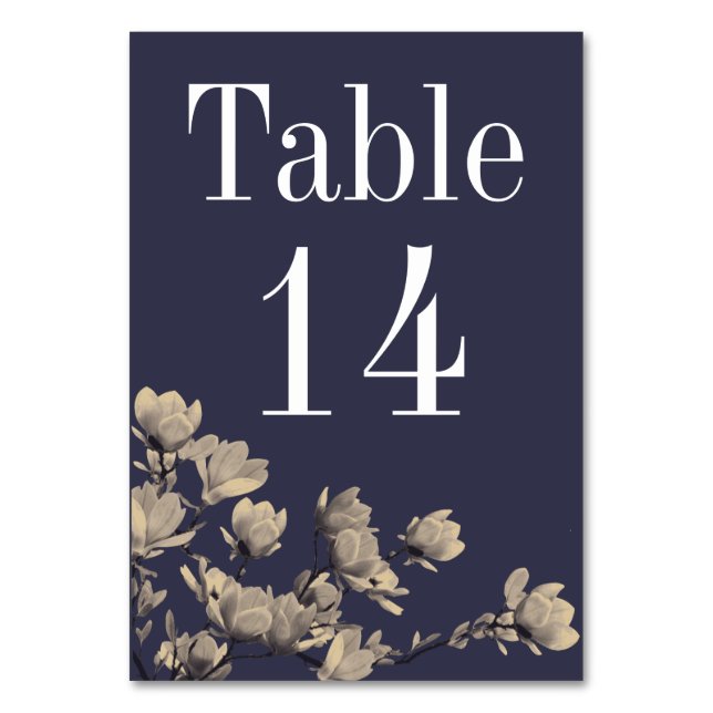 Numéro De Table Magnolias du Sud et Mariage bleu de minuit (Par défaut)