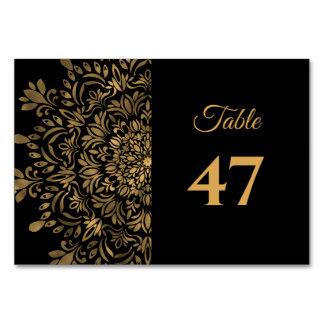 Numéro De Table Mandala classique traditionnel mariage luxe élégan