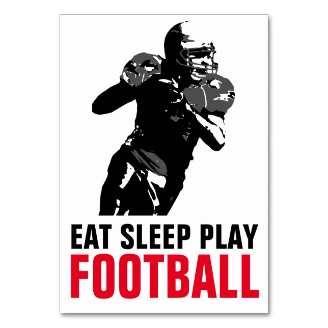 Numéro De Table Mangez le sommeil Jouer Black & White Football Pop (Par défaut)