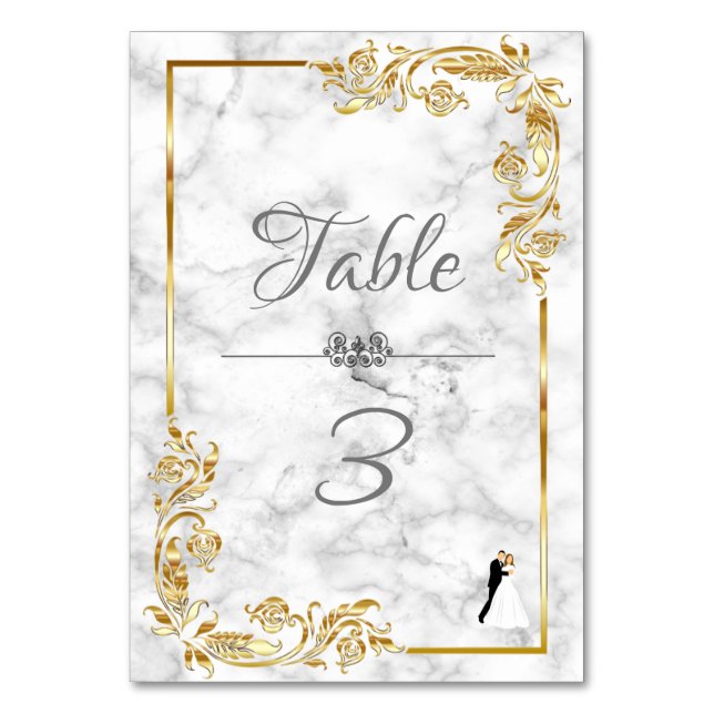 Numéro De Table Marbre (Par défaut)