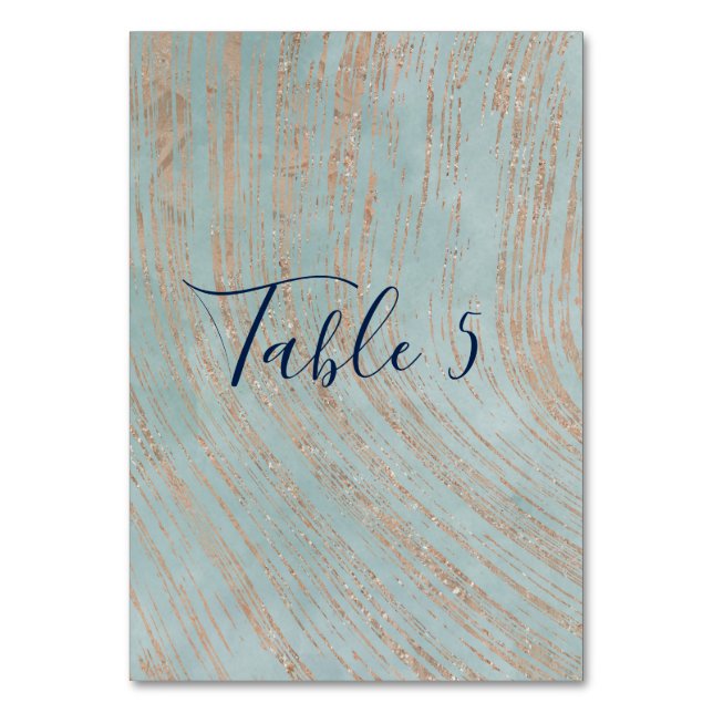 Numéro De Table Marbre bleu brillant et superbe table en cuivre (Par défaut)