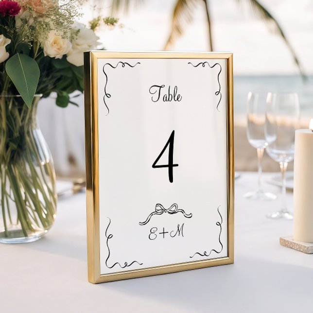 Numéro De Table Mariage à main fantaisiste (Créateur téléchargé)