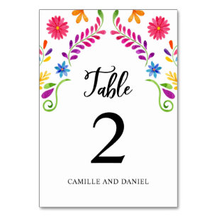 Numéro De Table Mariage à thème Fiesta Mexico