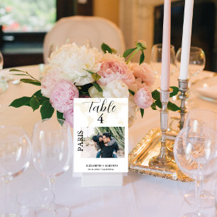 Numéro De Table Mariage à thème Voyage Destination moderne