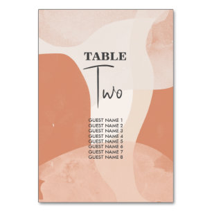 Numéro De Table Mariage Abstrait en terre cuite de Bohême