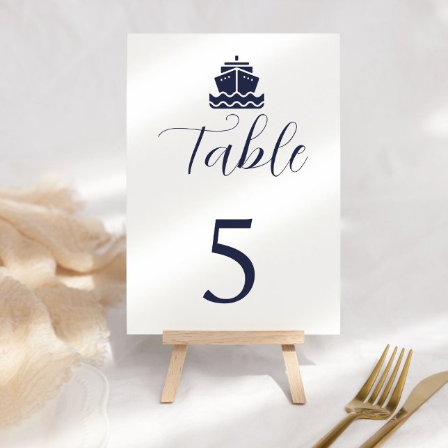 Numéro De Table Mariage bateau de croisière nautique (Créateur téléchargé)