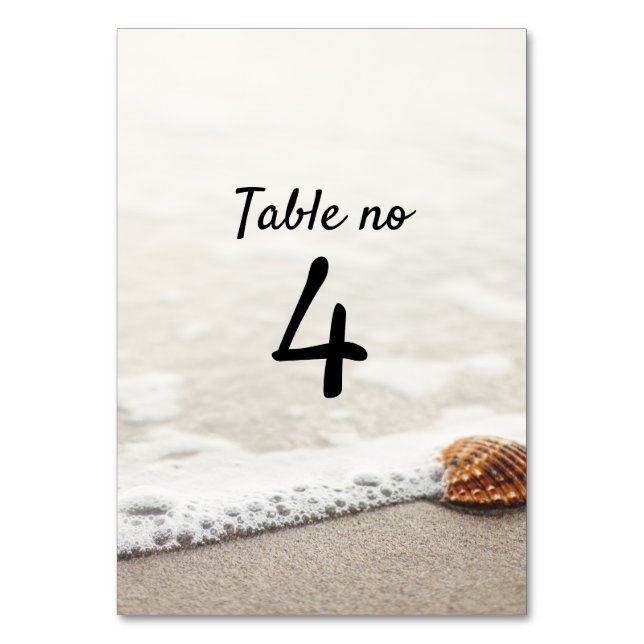 Numéro De Table Mariage Beach Waves (Par défaut)