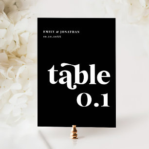 Numéro De Table Mariage Black Disco