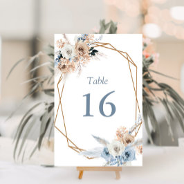 Numéro De Table mariage bleu foncé