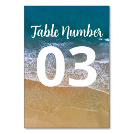 Numéro De Table Mariage Blue Sea Beach