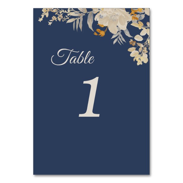 Numéro De Table Mariage Boho d'automne bleu poussiéreux Numéro de  (Par défaut)