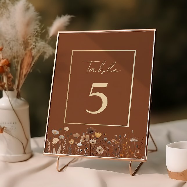 Numéro De Table Mariage Boho Terracotta (Créateur téléchargé)