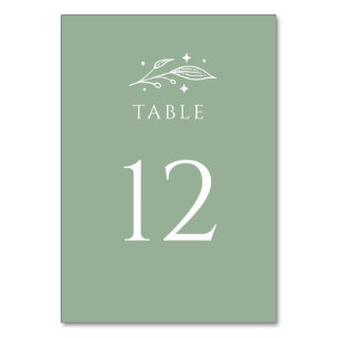 Numéro De Table Mariage botanique mystique