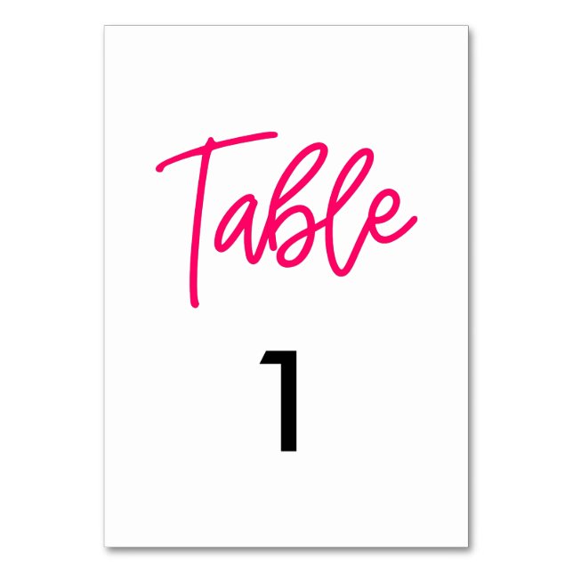Numéro De Table Mariage calligraphie moderne (Par défaut)