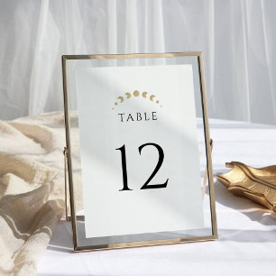 Numéro De Table Mariage céleste d'or