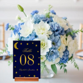 Numéro De Table Mariage céleste du ciel nocturne
