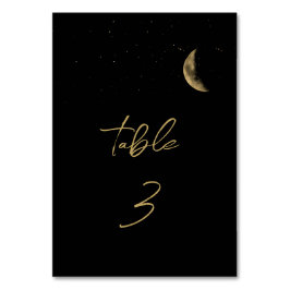 Numéro De Table Mariage céleste noir Numéro de la table
