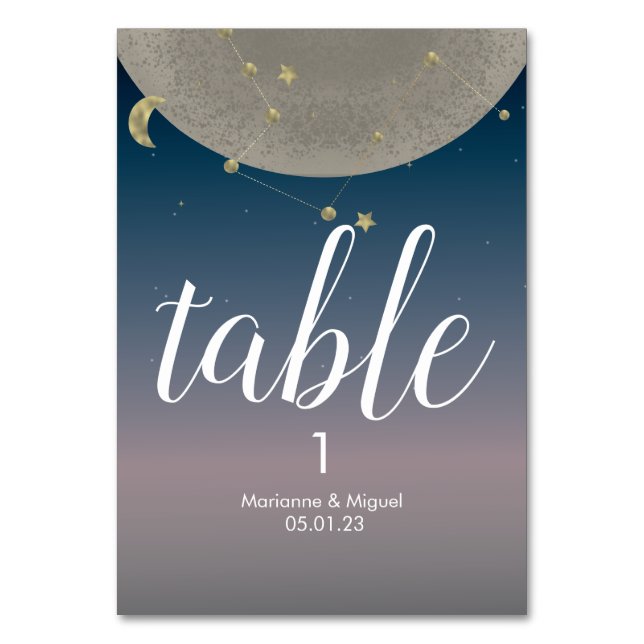 Numéro De Table Mariage ciel Ombre (Par défaut)