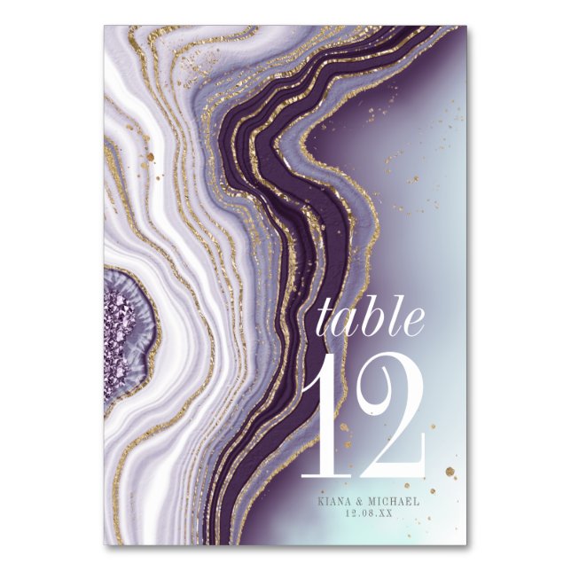 Numéro de table Mariage d'agate de cristal Amethys (Par défaut)