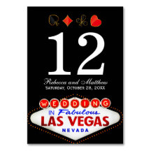 Numéro de table mariage dans Fabulous Las Vegas