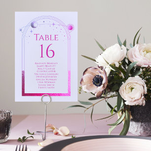 Numéro De Table Mariage d'astronomie de Lavande rose de Lavande