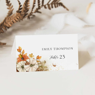Numéro De Table Mariage de automne rustique