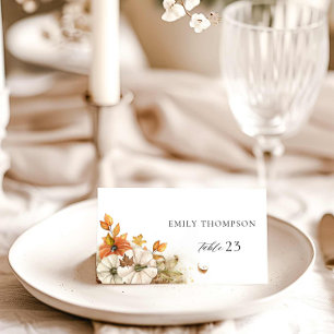 Numéro De Table Mariage de automne rustique