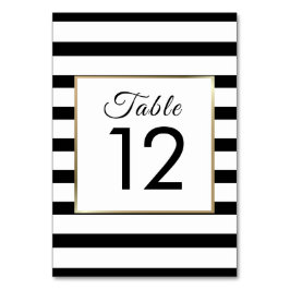 Numéro De Table Mariage de bande classique | Faux Gold Foil