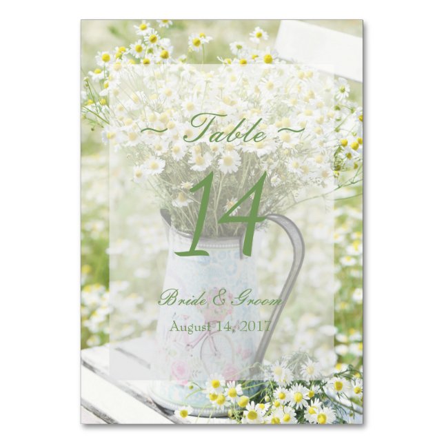 Numéro De Table Mariage de Chamomile de sommerfield Daisées Numéro (Par défaut)