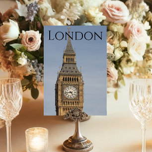 Numéro De Table Mariage de couleur Big Ben de Londres