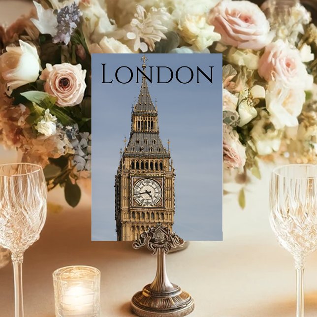 Numéro De Table Mariage de couleur Big Ben de Londres (Créateur téléchargé)