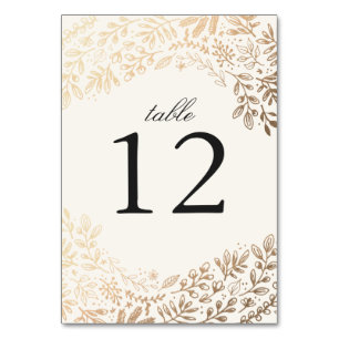 Numéro De Table Mariage de fleurs de récolte
