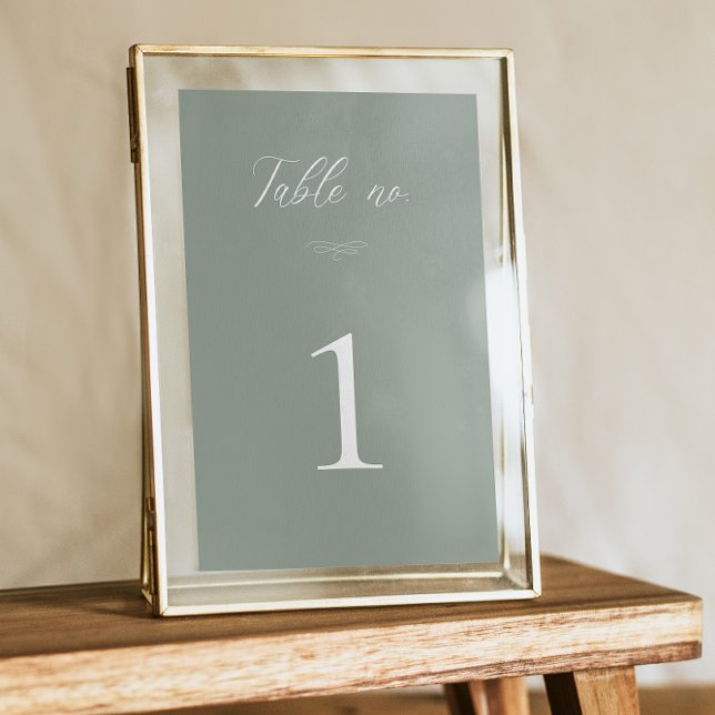 Numéro De Table Mariage de la maison de l'Aquarelle verte de Sage  (Créateur téléchargé)