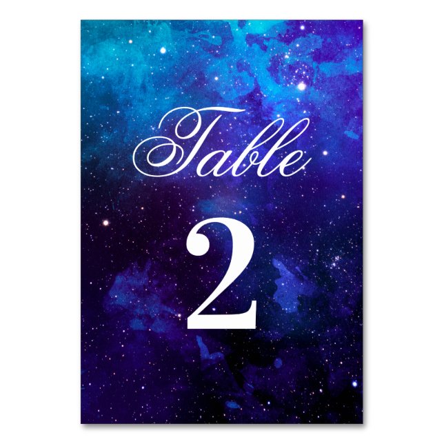Numéro De Table Mariage de la marine spatiale. Étoiles de nuit. Un (Par défaut)