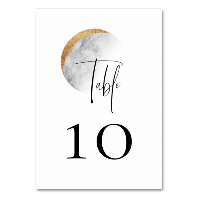 Numéro De Table Mariage de lune dorée (Par défaut)