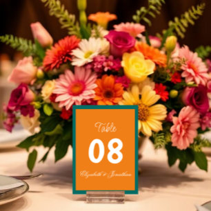 Numéro De Table Mariage de mixage et de correspondance minimaliste