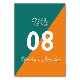 Numéro De Table Mariage de mixage et de correspondance minimaliste