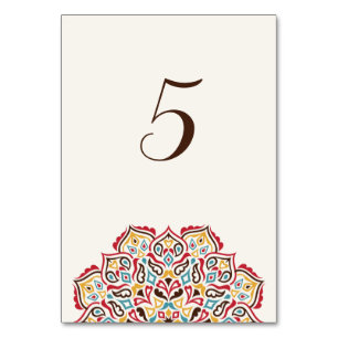 Numéro De Table Mariage de Motif de mandala géométrique classique