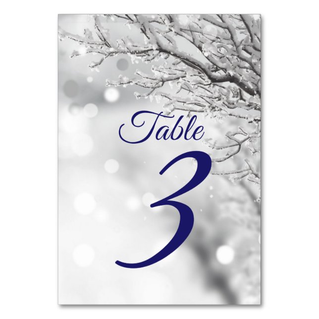 Numéro De Table Mariage de neige et de glace en hiver (Par défaut)