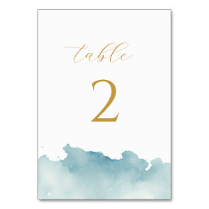 Numéro De Table Mariage de plage minimaliste moderne