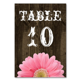 Numéro De Table Mariage de table Rustic Wood Rose