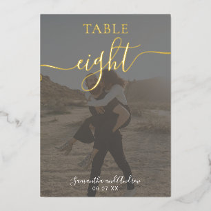 Numéro de table mariage de tableau élégant Gold