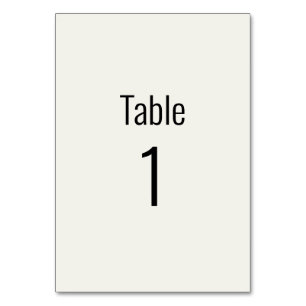 Numéro De Table Mariage de texte noir créatif
