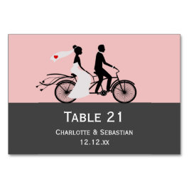 Numéro De Table Mariage De Vélos Cute Tandem