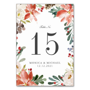Numéro De Table MARIAGE D'Hiver Mystique Numéro de tableau personn