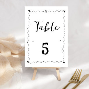 Numéro De Table Mariage d'illustrations de ligne de griffes dessin