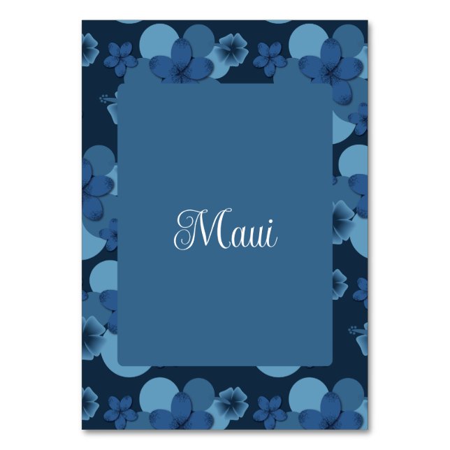 Numéro De Table Mariage du thème bleu tropical de la Marine Numéro (Par défaut)