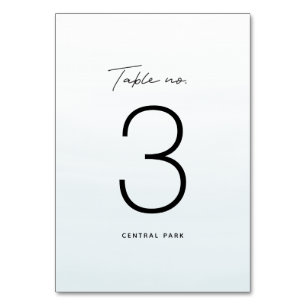 Numéro De Table Mariage d'une couleur bleu océan