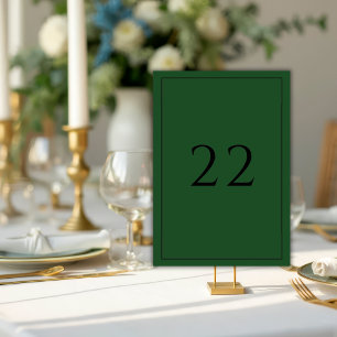 Numéro De Table Mariage élégant minimaliste vert