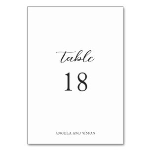 Numéro De Table Mariage Élégant Moderne Neutre